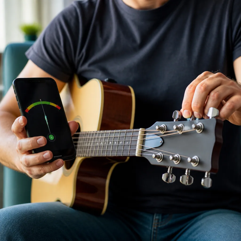 Afine seu violão usando apenas o celular em minutos