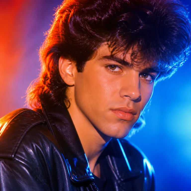 crie uma foto sua dos anos 80