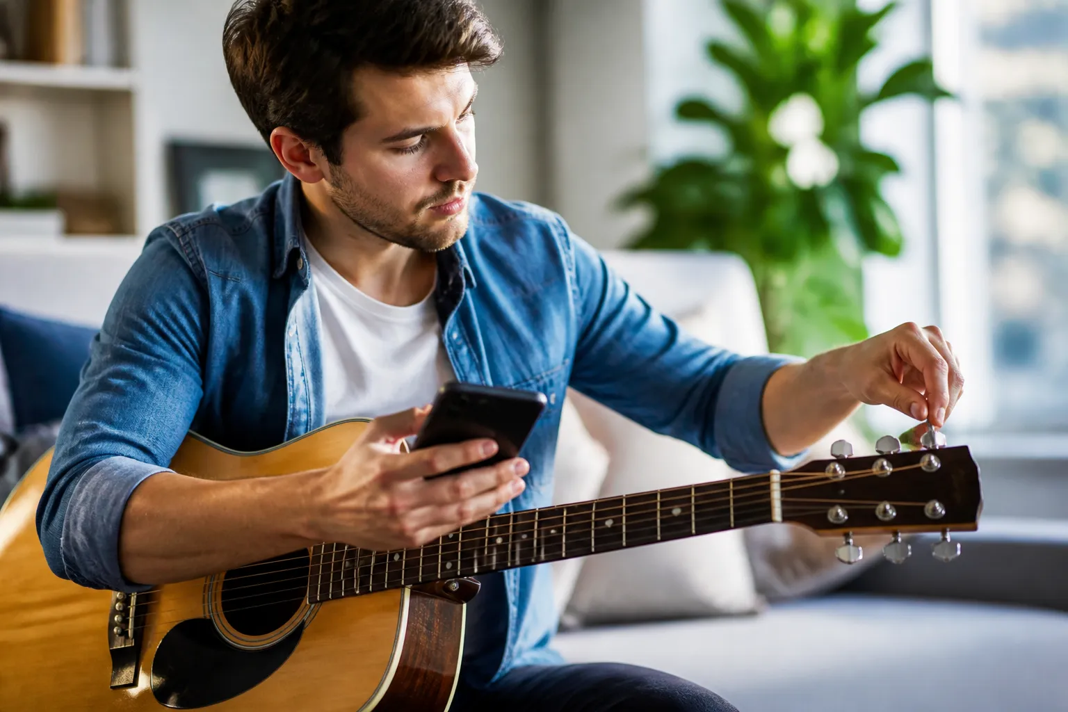Afine seu violão usando apenas o celular em minutos